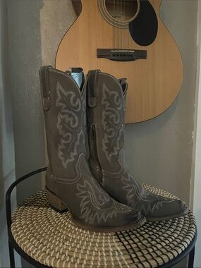 Freebird Gray Suede Western Cowboy Boots